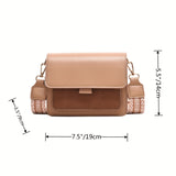 Trendy PU Leather Square Mini Crossbody Bag, Simple Flap Shoulder Bag, Perfect Sling Bag For Daily Use