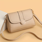 solvbao Fashion Mini Crossbody Bag, Solid Color Shoulder Bag, Women's PU Leather Flap Purse