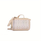 Straw Woven Square Crossbody Bag, Summer Braided Shoulder Bag, Women's Casual Handbag & Purse