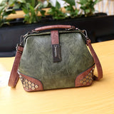 solvbao  Vintage Rivet Crossbody Bag, Retro PU Shoulder Bag, Women's Fashion Handbag & Tote Purse