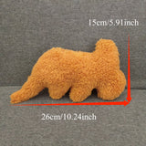 1pc Dinosaur & Nugget Shaped Plush Pillow Toy, Soft Polyester Stuffed Toy, Cushion, Throw Pillow, Decorative Figures, Home Decor