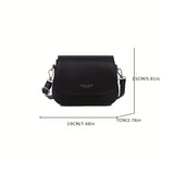 solvbao Simple Saddle Bag, Women's Mini Flap Purse, Fashion PU Leather Crossbody Bag