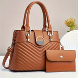 2pcs/set Fashion Top Handle Satchel, Elegant Crossbody Bag, Women's Casual Handbag, Shoulder Bag & Purse