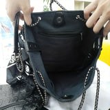 2pcs Punk Style Skull Embossed Tote Bag Set, Halloween Gothic Shoulder Bag, Scarf Decor Handbag With Crossbody Bag