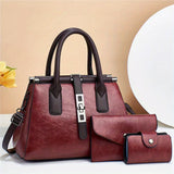 3pcs/set Top Handle Satchel Bag, Luxury Shoulder Tote Bag, Women's Casual Handbag, Crossbody Bag & Clutch Purse