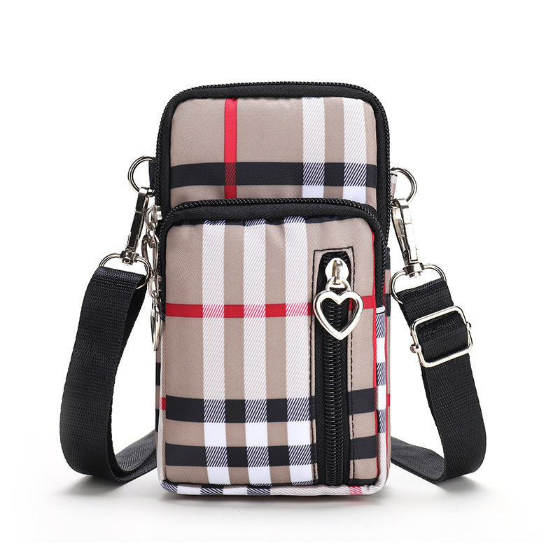 solvbao  Mini Crossbody Phone Bag, Sports Arm & Running Wrist Bag, Stylish Shoulder Coin Purse With Heart Zipper