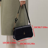 solvbao  Vintage Flap Shoulder Bag, Retro PU Underarm Bag, Women's Fashion Handbag & Purse For Commute