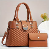 2pcs/set Fashion Top Handle Satchel, Elegant Crossbody Bag, Women's Casual Handbag, Shoulder Bag & Purse