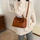 Trendy PU Leather Crossbody Bag, Solid Color Flap Shoulder Bag, Perfect Messenger Bag For Daily Use