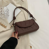 solvbao Fashion Embossed Shoulder Bag, Solid Color Crossbody Bag, Simple Handbag & Purse For Women