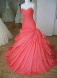 solvbao Charming Watermelon Organza Floor Length Prom Gowns, Prom Dress , Formal Gowns