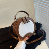 Trendy Crocodile Print Mini Crossbody Bag, PU Leather Round Shoulder Bag, Perfect Sling Bag For Daily Use