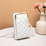 1pcs Quilted Cellphone Bag, Mini Crossbody Phone Purse, Women's Fashion Shoulder Bag & Card Wallet Pouch