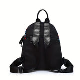 1pc Black Letter Pattern Backpack, Stylish Backpack, Backpack That Can Hold Laptop