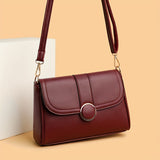 solvbao Fashion Mini Crossbody Bag, Solid Color Shoulder Bag, Women's PU Leather Flap Purse