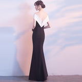 Banquet Evening Dress Korean-Style Slimming Bridal Wine Dress Noble Elegant Long Sexy Fishtail One-Shoulder Slit Formal Dress