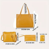 4pcs/set Women's Bag, Shoulder Bag Messenger Handbag