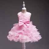 Best Seller in HOT and NEW Children's Dress Dress Flower Girl Net Yarn Cake Skirt Girl Princess Dress Girl's One Year Old Celebration Dress