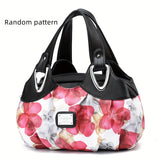 solvbao Fashion Floral Print Tote Bag, Large Capacity Shoulder Bag, Women's Casual Handbag & Hobo Purse