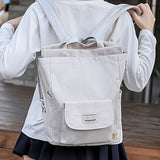 Waterproof Stylish Laptop Backpack, Casual Nylon Shoulder Bag,  Top Open College Student School Bag