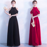 SOLVBAO Evening Dress Women's Long Elegant Slimming Banquet Dress Korean Princess Party Slim Fit Dress 3688