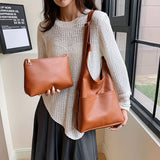 2pcs/set Vintage Shoulder Hobo Bag, Retro Underarm Tote Bag, Women's Fashion Handbag & Purse