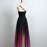 Solvbao Lovely Gradient Beaded Long Party Dress, Long Chiffon Prom Dress