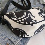 Trendy Printed Crossbody Bag, All-match Nylon Dumpling Bag, Street Sports Travel Shoulder Bag