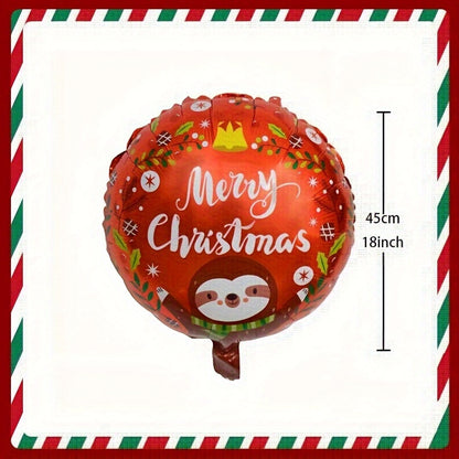 1/5cps, Large Santa Claus Christmas Balloon Aluminum Film Cartoon Decoration Balloon Set New Year Party Decoration 2025