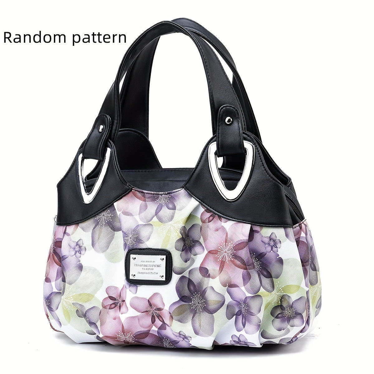 solvbao Fashion Floral Print Tote Bag, Large Capacity Shoulder Bag, Women's Casual Handbag & Hobo Purse