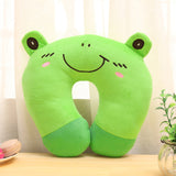 1pc Adorable U-Shaped Cartoon Animal Print Pillow - Soft, Comfortable, Travel-Friendly Companion for Home, Airplane, Car - Perfect for Relaxation and Leisure