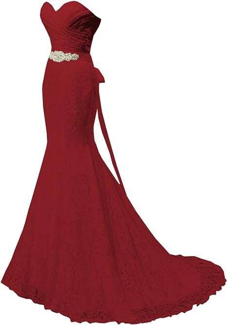 kamahe Chic Mermaid Sweetheart Long Lace Prom Dress