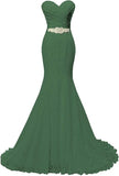 kamahe Chic Mermaid Sweetheart Long Lace Prom Dress