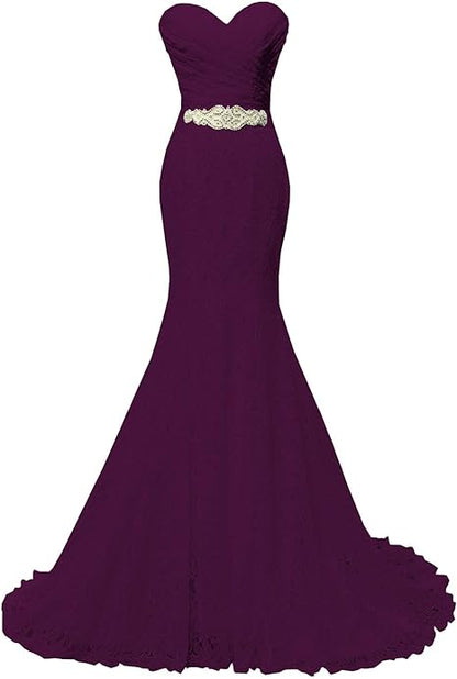 kamahe Chic Mermaid Sweetheart Long Lace Prom Dress