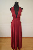 solvbao New Spandex Wine Red Multi Way Bridesmaid Dress, Women Summer Dress,Convertible Dresses