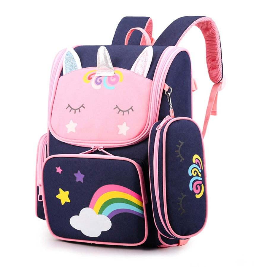 solvbao Cartoon 3D Creative Unicorn Children School Bags Girls Sweet Kids School Backpack Lightweight Waterproof Primary Schoolbags Big