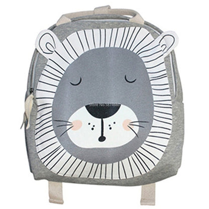 solvbao Children Backpack Animals Design Girl Boys Backpack Toddler Kids School Bag Kindergarten Cartoon Rabbit Butterfly lion print Bag