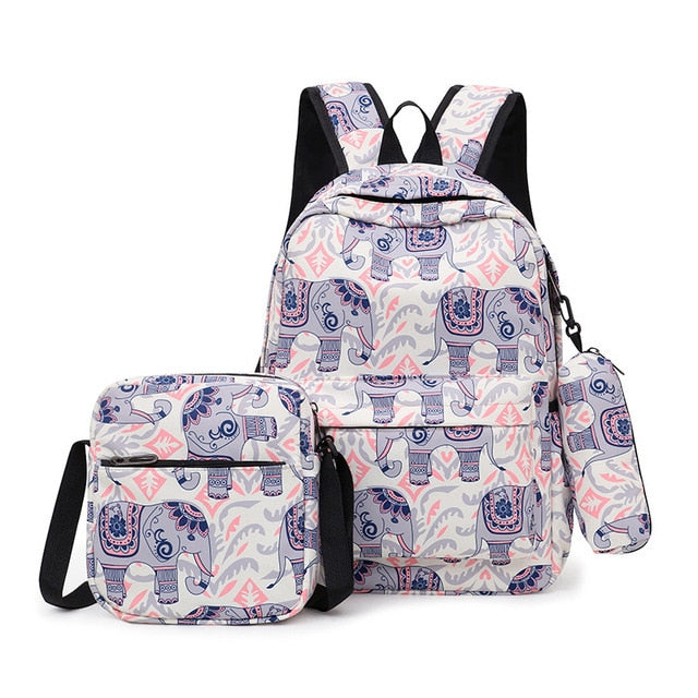 solvbao 3pcs/set Printing School Bags Backpacks Schoolbag Fashion Kids Lovely Backpack For Children Girls School bag Student Mochila sac