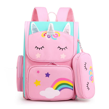 solvbao Cartoon 3D Creative Unicorn Children School Bags Girls Sweet Kids School Backpack Lightweight Waterproof Primary Schoolbags Big