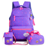 solvbao 3pcs/set Printing School Bags Backpacks Schoolbag Fashion Kids Lovely Backpack For Children Girls School bag Student Mochila sac