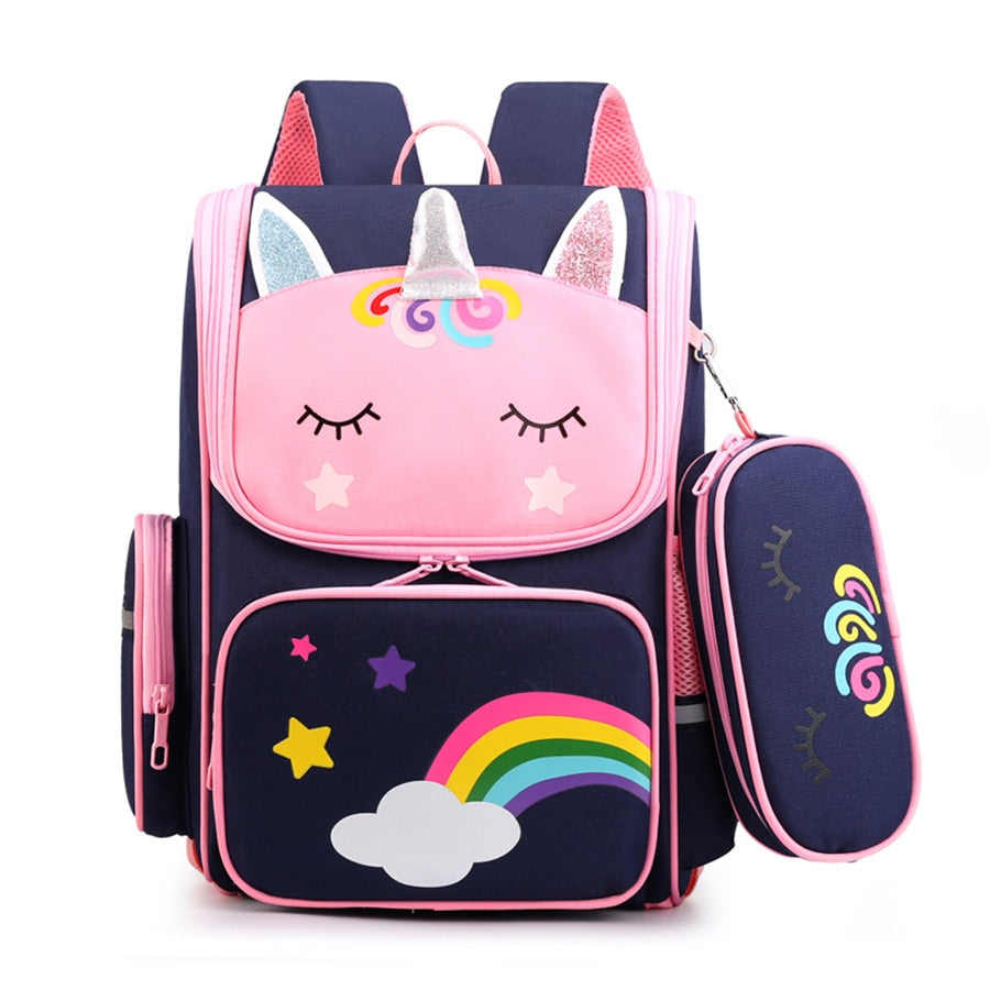 solvbao Cartoon 3D Creative Unicorn Children School Bags Girls Sweet Kids School Backpack Lightweight Waterproof Primary Schoolbags Big