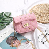 solvbao Children's Mini Handbags Cute Crossbody Bags for Kids Small Coin Wallet Pouch Baby Girls Rivet Party Clutch Purse Chain Bag