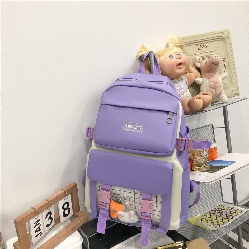 solvbao 4piece Set Cute Women Backpack Sets Kawaii School Bags For Teenager Girls High Capacity School Backpack