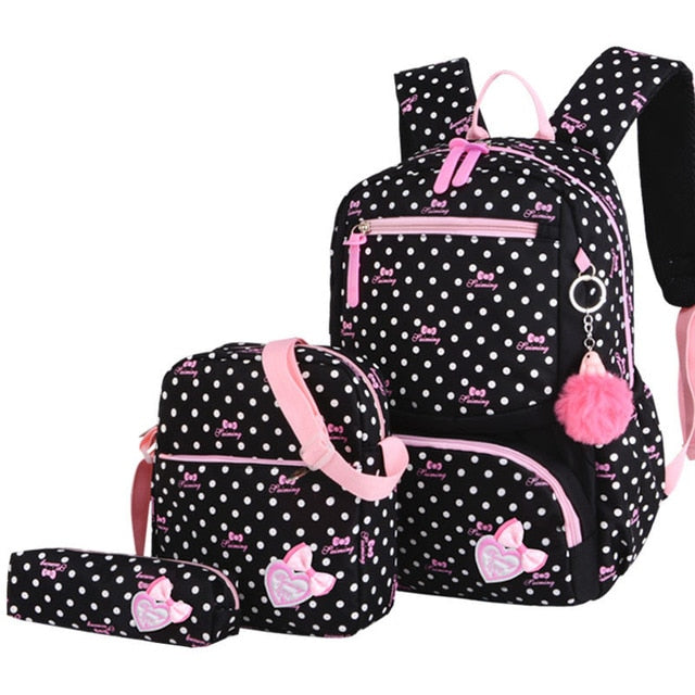 solvbao 3pcs/set Printing School Bags Backpacks Schoolbag Fashion Kids Lovely Backpack For Children Girls School bag Student Mochila sac