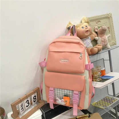 solvbao 4piece Set Cute Women Backpack Sets Kawaii School Bags For Teenager Girls High Capacity School Backpack