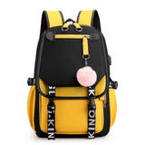 solvbao Women girls School Backpacks Anti Theft USB Charge Backpack Waterproof Bagpack School Bags Teenage Travel Bag