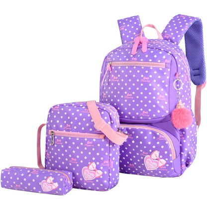 solvbao 3pcs/set Printing School Bags Backpacks Schoolbag Fashion Kids Lovely Backpack For Children Girls School bag Student Mochila sac