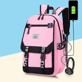 solvbao Women girls School Backpacks Anti Theft USB Charge Backpack Waterproof Bagpack School Bags Teenage Travel Bag