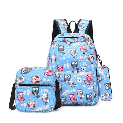 solvbao 3pcs/set Printing School Bags Backpacks Schoolbag Fashion Kids Lovely Backpack For Children Girls School bag Student Mochila sac