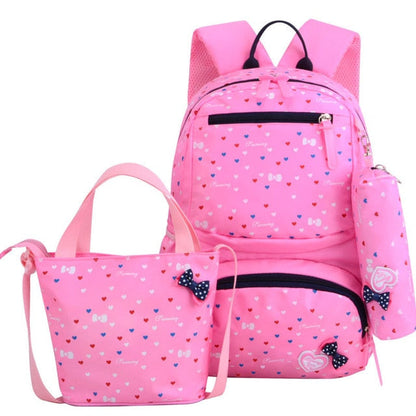 solvbao 3pcs/set Printing School Bags Backpacks Schoolbag Fashion Kids Lovely Backpack For Children Girls School bag Student Mochila sac